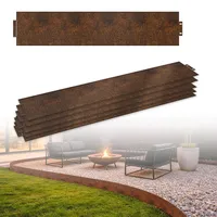 LARS360 Rasenkante Metall Rasenkante Verzinkt Mähkante Metall Beetumrandung Beeteinfassung - Rostfarbe Spleißanordnung (10M, 100 x 18 cm)