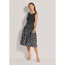 Madeleine Tupfenkleid Midikleid Schwarz 36