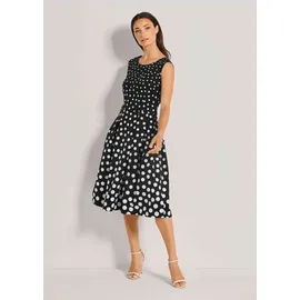 Madeleine Tupfenkleid Midikleid Schwarz 36