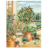 ARTland »Orangenbaum im Garten«, Garten, (1 St.), als Alubild, Outdoorbild, Leinwandbild, Poster, Wandaufkleber