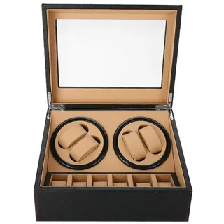 HarBin-Star Automatische Uhrenbeweger Box, 4+6 Uhren Watch Winder Box, Uhrendreher Automatikuhren Watch Winder Box für Automatikuhren