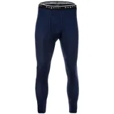 Bugatti Herren Lange Unterhose - Feinripp, Eingriff, Baumwolle, einfarbig Blau M