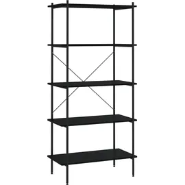 vidaXL Bücherregal 80 x 40 x 163 cm Schwarz