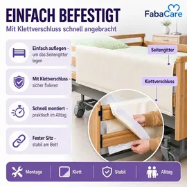 Careline Bettschutzgitter 1 St 76,5-86 cm Weiß