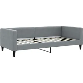 vidaXL Tagesbett Ausziehbar mit Schubladen Hellgrau 90x190 cm Stoff