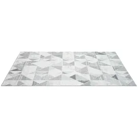 Carpet City "ANTIK231", grau, B:160cm H:10mm L:230cm, Polyester, Teppiche, Kurzflor, 3D-Optik, Klassisch-Modern für Wohnzimmer, Schlafzimmer