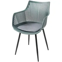 Riess-Ambiente Riess Ambiente Stuhl SIGNUM Gartenstuhl 55 x 54 x 83 cm salbei/schwarz mit Armlehne 1 St.