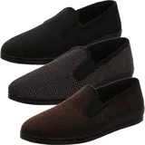 Rohde Herren Hausschuhe Geschlossen Slipper Lillestrom 2608, Größe:45 EU, Farbe:Schwarz - Schwarz - 45