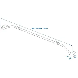 Preiswert & Gut Flachplanenbügel für Anhänger verstellbar 100–155 cm