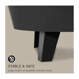 Blumfeldt Nolana 2-in-1-Feuerschale Ø73cm Funkenschutz Ø64cm Grill Stahl schwarz