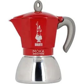 Bialetti Moka Induction 2 Tassen rot/silber