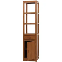 MCW MCW, Regal, Braun, Holz, 40x180x40 cm, Badezimmer, Badezimmerschränke, Hochschränke