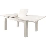 Landhausstil Shabby Esstisch weiß antik - Ausziehbar - Pinie Massivholz