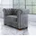 s-style möbel Chesterfield-Sessel Leeds Samt 0 x 0 x 0 cm Grau