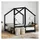 vidaXL Kinderbett 70 x 140 cm Kiefer massiv schwarz