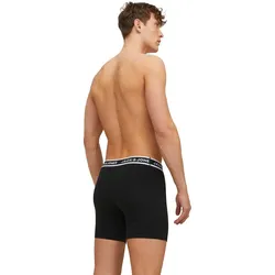 JACK&JONES Herren Boxershorts, 3er Pack - JACSOLID, Baumwoll-Stretch, einfarbig Schwarz XL