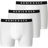 SCHIESSER 95/5 Shorts organic cotton webgummibund weiss XL 3er Pack