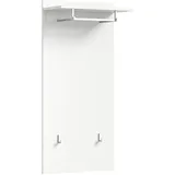 xonox.home Garderobenpaneel weiß Weiß Hochglanz, Holzwerkstoff, 55x114x27 cm, FSC Mix, Hutablage, Kleiderstange, Garderobe, Garderobenpaneele, Garderobenpaneele