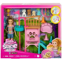 Mattel HRM10 - Barbie - Stacie - Hündchenspielplatz-Spielset mit Puppe und Zubehör
