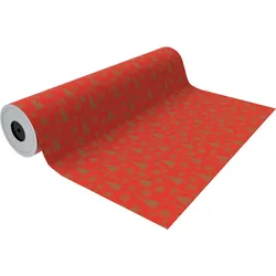 1x Rolle Rotes Geschenkpapier Immergrüner Zauber 62cmx90m - Geschenkpapier für Weihnachten, Weihnachtsgeschenkpapier, Recycelt