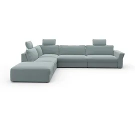 sit&more Ecksofa »Cadabra L-Form«, Breite 356 cm, mit Sitztiefenverstellung blau