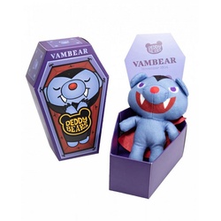 Horror-Shop Plüschfigur Kleiner Vambear Teddybär im Sarg von Deddy Bear 14 blau|lila|rot|schwarz