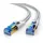 Primewire Flachbandpatchkabel CAT 8 mit Baumwollummantelung - Gigabit Ethernet Lan Kabel - 40 Gbit/s - S/ftp Pimf Schirmung - 3m