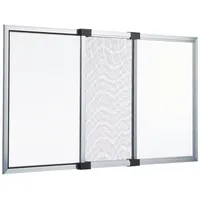 VIGOR Moskitonetz Ausziehbar 50 x 40/92 x 40 cm Grau