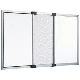 VIGOR Moskitonetz Ausziehbar 50 x 40/92 x 40 cm Grau