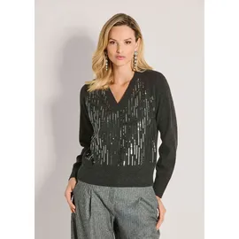 Madeleine Longpullover grau / silber 44
