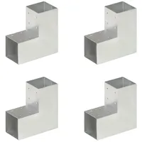 vidaXL Pfostenverbinder 91 x 91 mm Silber/Metall