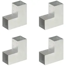 vidaXL Pfostenverbinder 91 x 91 mm Silber/Metall