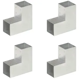 vidaXL Pfostenverbinder 91 x 91 mm Silber/Metall