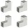 vidaXL Pfostenverbinder 91 x 91 mm Silber/Metall