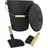 Relaxdays Ascheeimer Metall 24 l inkl. Aschebesen & Kaminschaufel schwarz