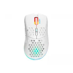 Deltaco Gaming WM80 Kabellos RGB Gaming-Maus Ultralätt - Weiß
