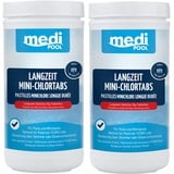 mediPOOL 503601MP Langzeit MiniChlorTabs 20g, 2 x 1 KG, Langzeit Mini Chlortabletten