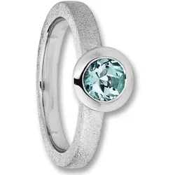 Silberring ONE ELEMENT "Blau Topas Ring aus 925 Silber" Gr. 52, silber, Fingerringe, Damen, 52, Silber 925 (Sterlingsilber), Damen Silber Schmuck