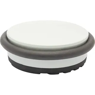 Wagner Bodentürstopper BIG DISK COLOR LIGHT GREY - Durchmesser Ø 98 x 30 mm, Industriestahl beschichtet, thermoplastischer Gummi, hellgrau, 750 g - 15516801