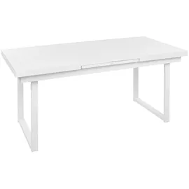 Beliani Gartenmöbel-Set, Weiß, Grau, Silber, Metall, Gartenmöbel, Gartenmöbel-Sets