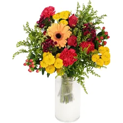 Blumenstrauß Klassiker mit Vase, verschiedene Größen