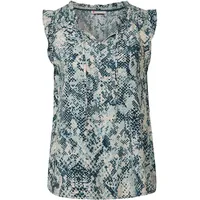 STREET ONE Blusentop mit Snake Print Blau 36