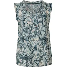 STREET ONE Blusentop mit Snake Print Blau 36