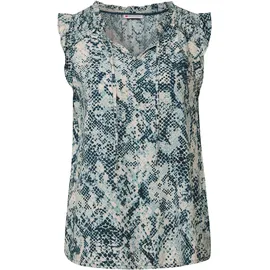 STREET ONE Blusentop mit Snake Print Blau 36