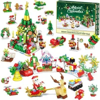 LuxusKollektion Adventskalender 2024 Kinder Bausteine Weihnachten 12 in 1 Blocks für Jungen Mädchen