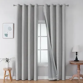 Sekey Vorhang Verdunkelungsvorhang 1PC B140 x H225 cm Vorhang Wohnzimmer Vorhänge Blickdicht, Ösen Aufhängung