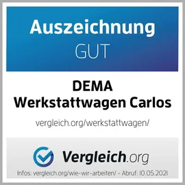 DEMA Werkstattwagen Stahl blau 7 Schubladen bestückt mit Werkzeug 262 tlg