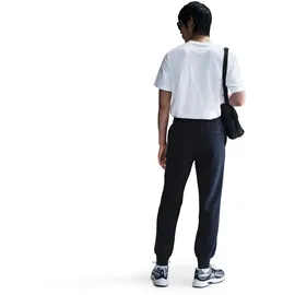 Nike Sporthose NIKE SPORTSWEAR "M NK CLUB BB JOGGER", Herren, Gr. S, N-Gr, obsidian, obsidian, weiß, Obermaterial: 80% Baumwolle, 20% Polyester, Hosen Sporthose, aus angerautem Fleece, mit elastischem Bund und Kordelzug