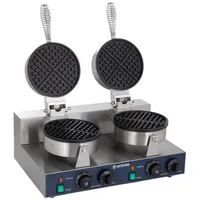 GastroHero Waffeleisen GastroHero Doppel-Waffeleisen FY-2 I Waffelautomat I Ø180 mm, Gastro, 2600 W, Doppeltes Waffeleisen mit runder Form