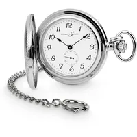 Hermann Jäckle - Freiburg Quarz Taschenuhr für Herren I edle Taschenuhr mit Quarz-Uhrwerk L45 I mit dezentraler Sekunde I Qualitätshandwerk inklusive Kette & Uhrenbox